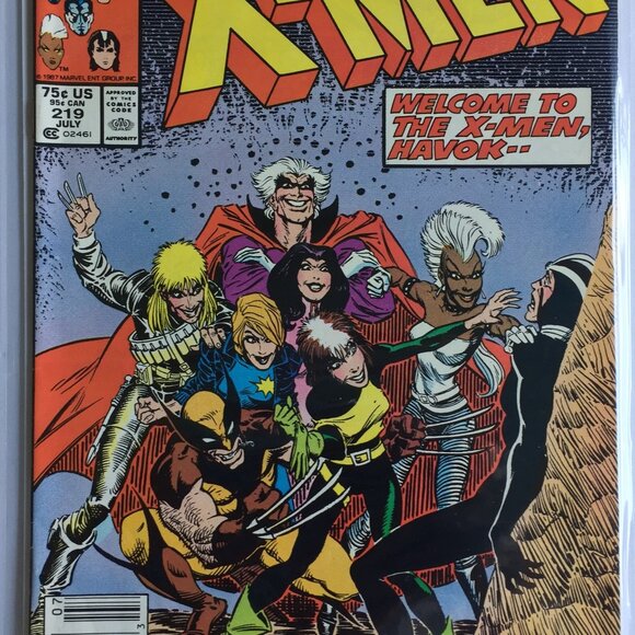 X-Men #219 (Jul 1987, Marvel) Welcome to the X-Men Havok! - Picture 2 of 16